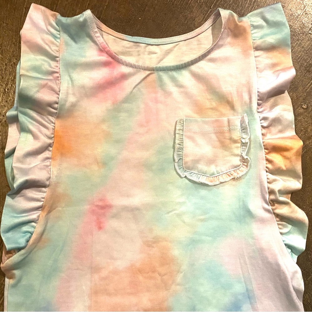 Girls Tie-Dye Ruffle Tank